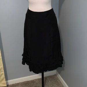 Intuitions Brand Black Acetate Skirt Sz 8 - like new!